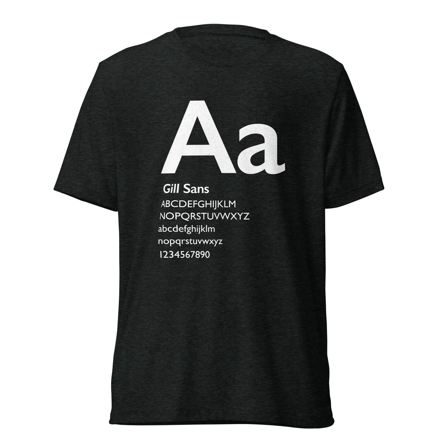 Type Sample - Gill Sans - Short sleeve t-shirt