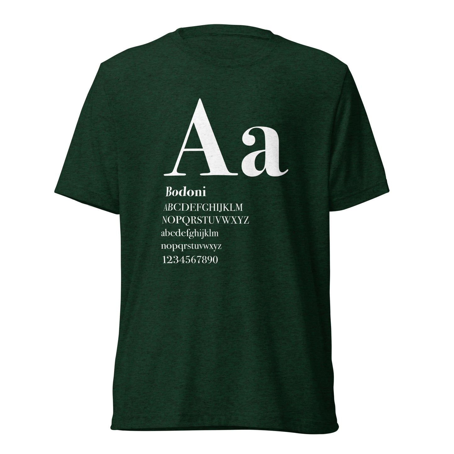 Type Sample - Bodoni - Short sleeve t-shirt