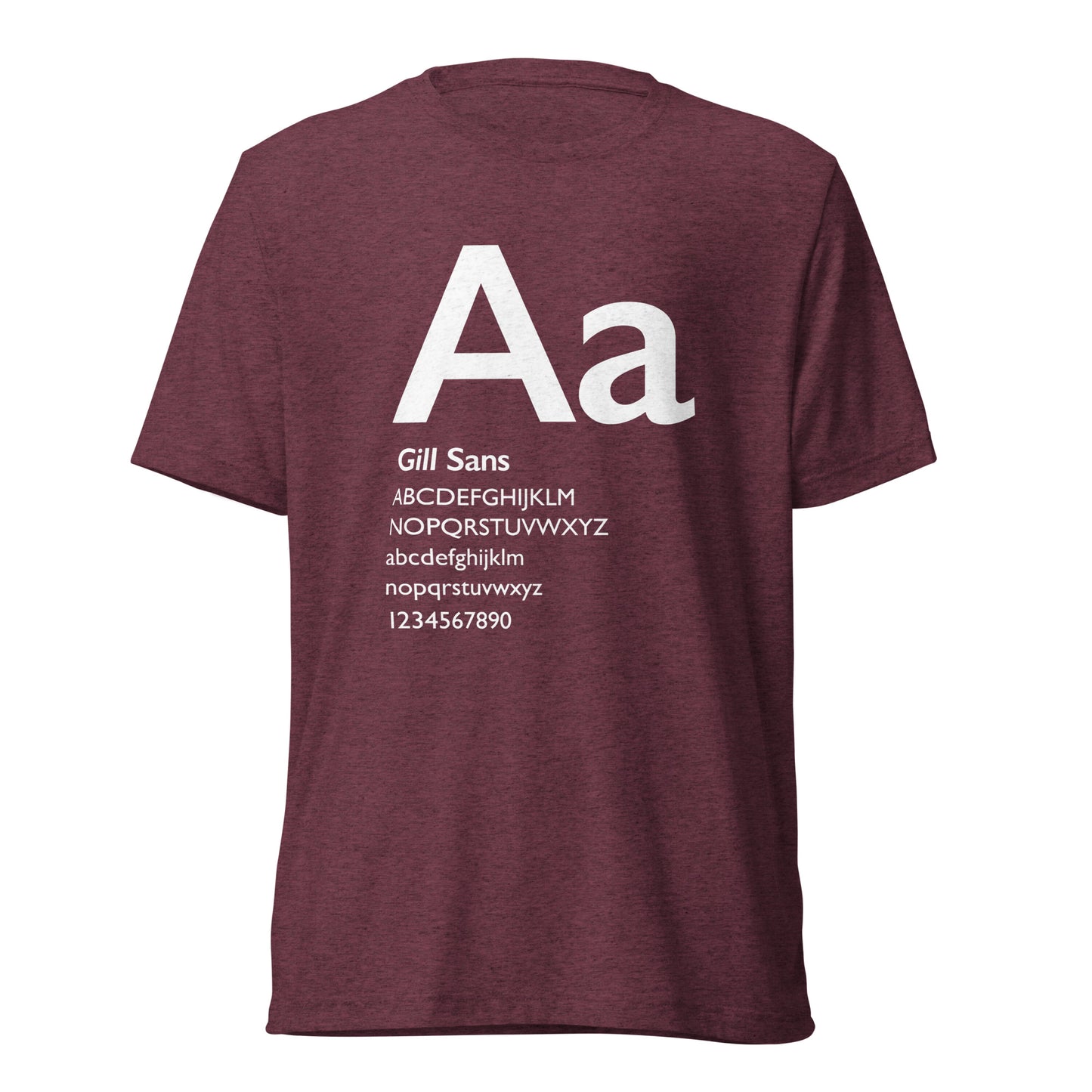 Type Sample - Gill Sans - Short sleeve t-shirt
