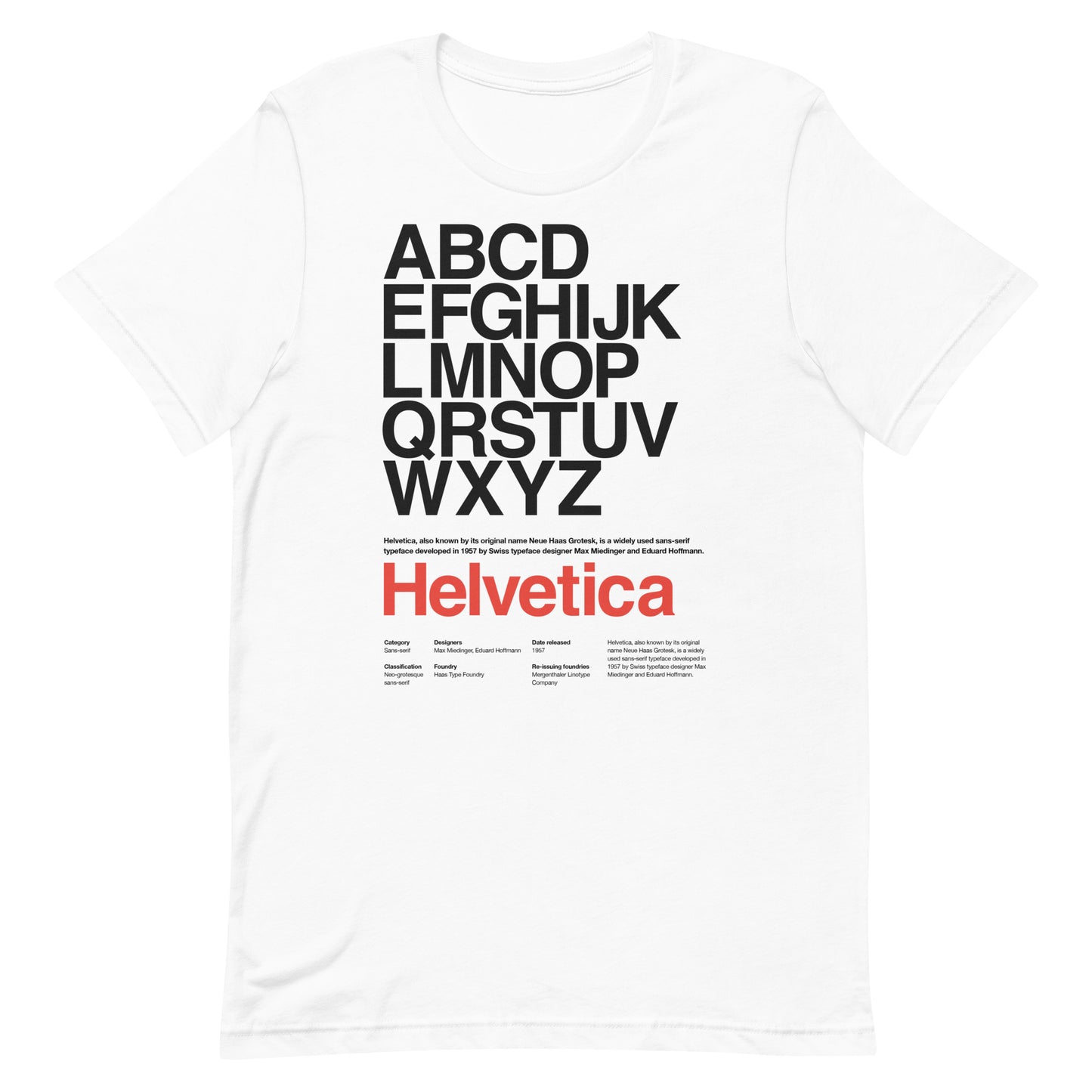 Helvetica Poster Unisex t-shirt